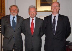 (l-r) Sir Brian Donnelly, The Rt Hon Alan Duncan MP, Dr Norm Geddes