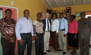 Alumni from Montserrat with Professor Tim Unwin