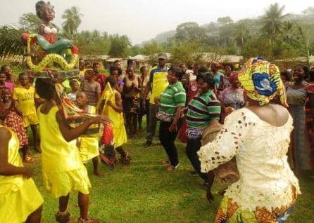 Women trained at Barefoot College in India returning to their village in Cameroon