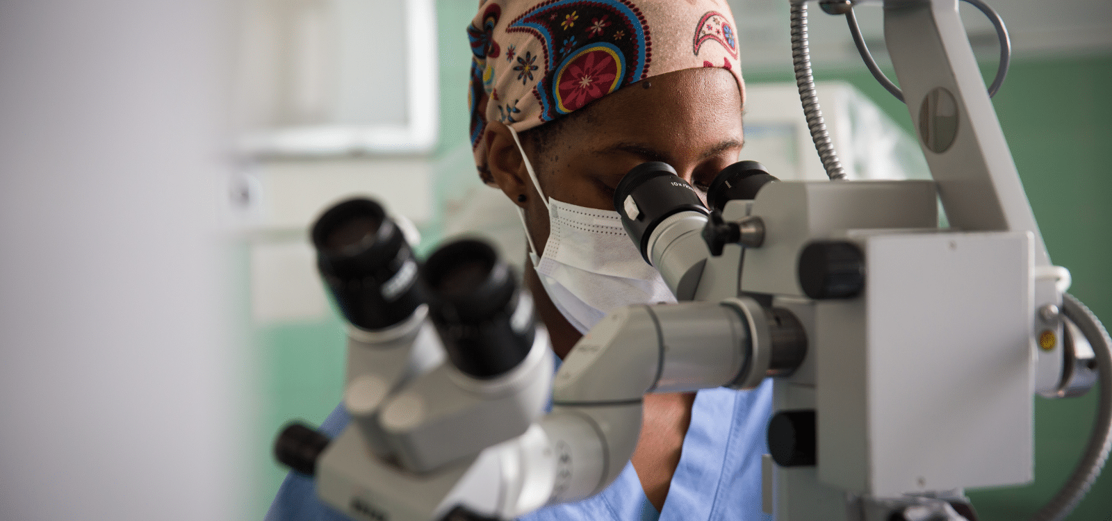 Woman in science lab