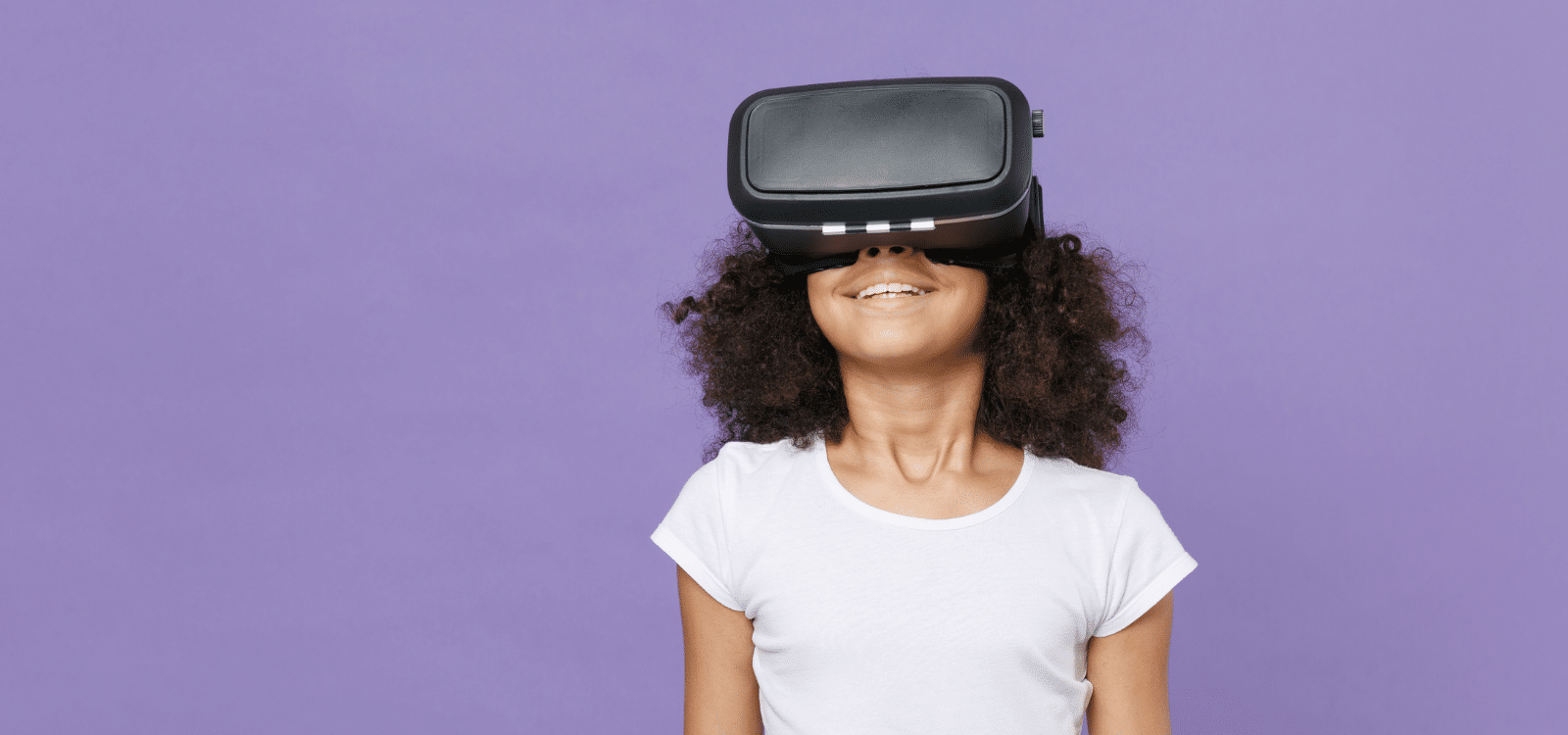 Child with virtual reality headset