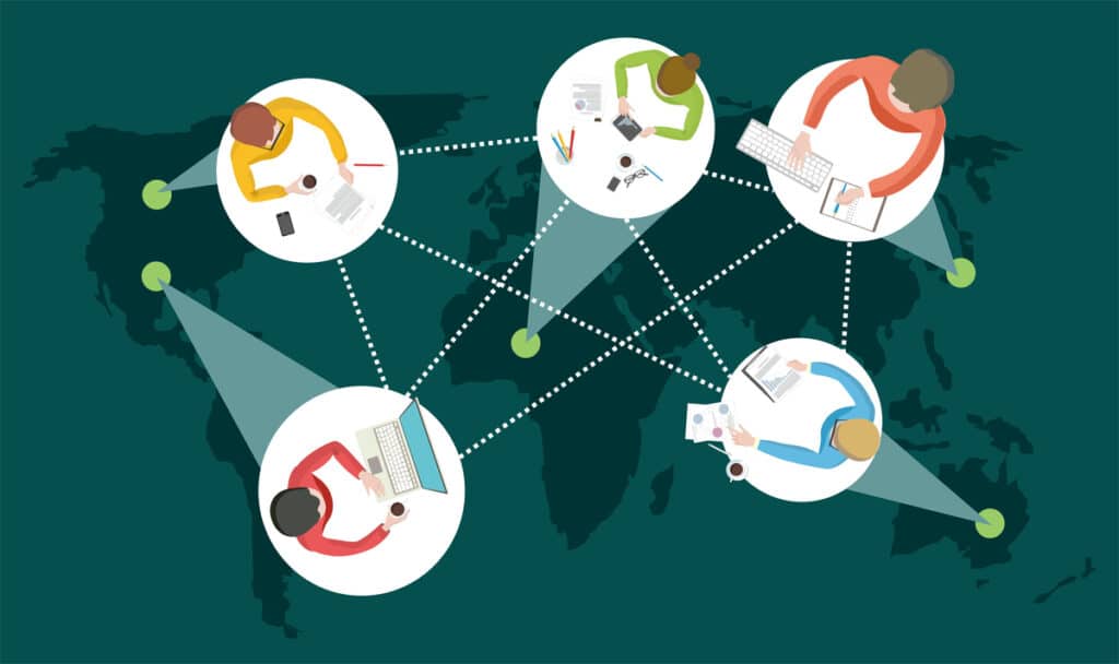 World Connected People Illustration