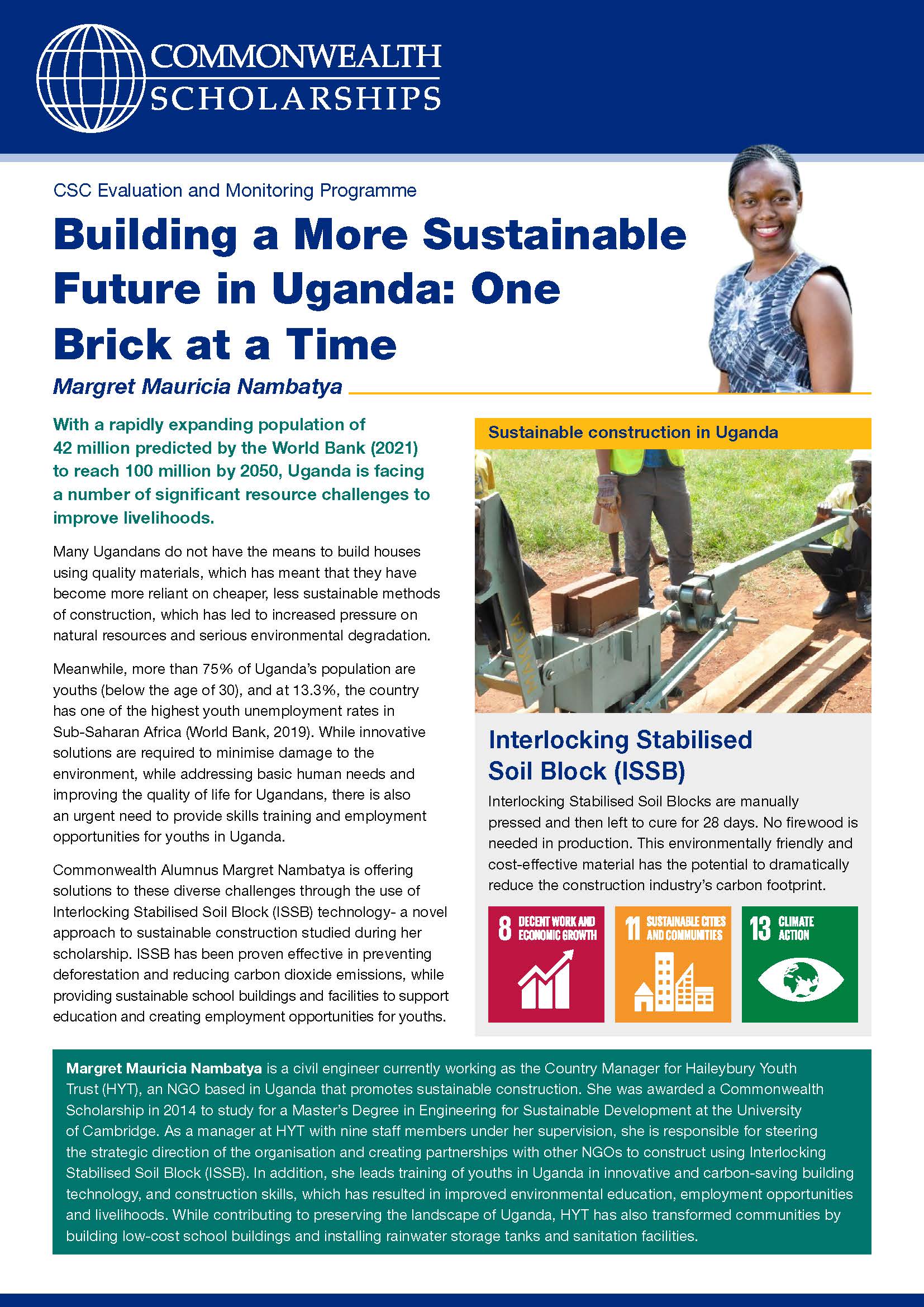 Read the Building a More Sustainable Future in Uganda: One Brick at a Time case study