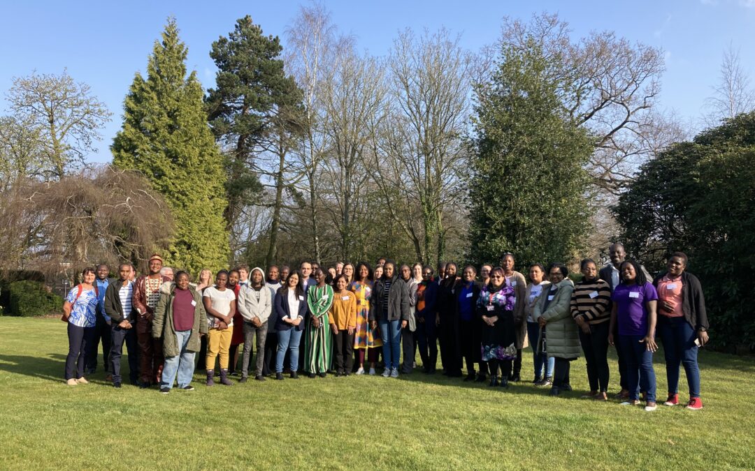 Group photo of all Professional Fellows on the lawn