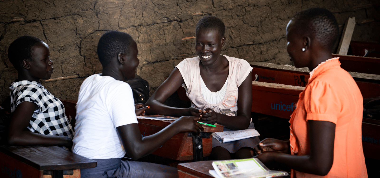 Young women at school in South Sudan