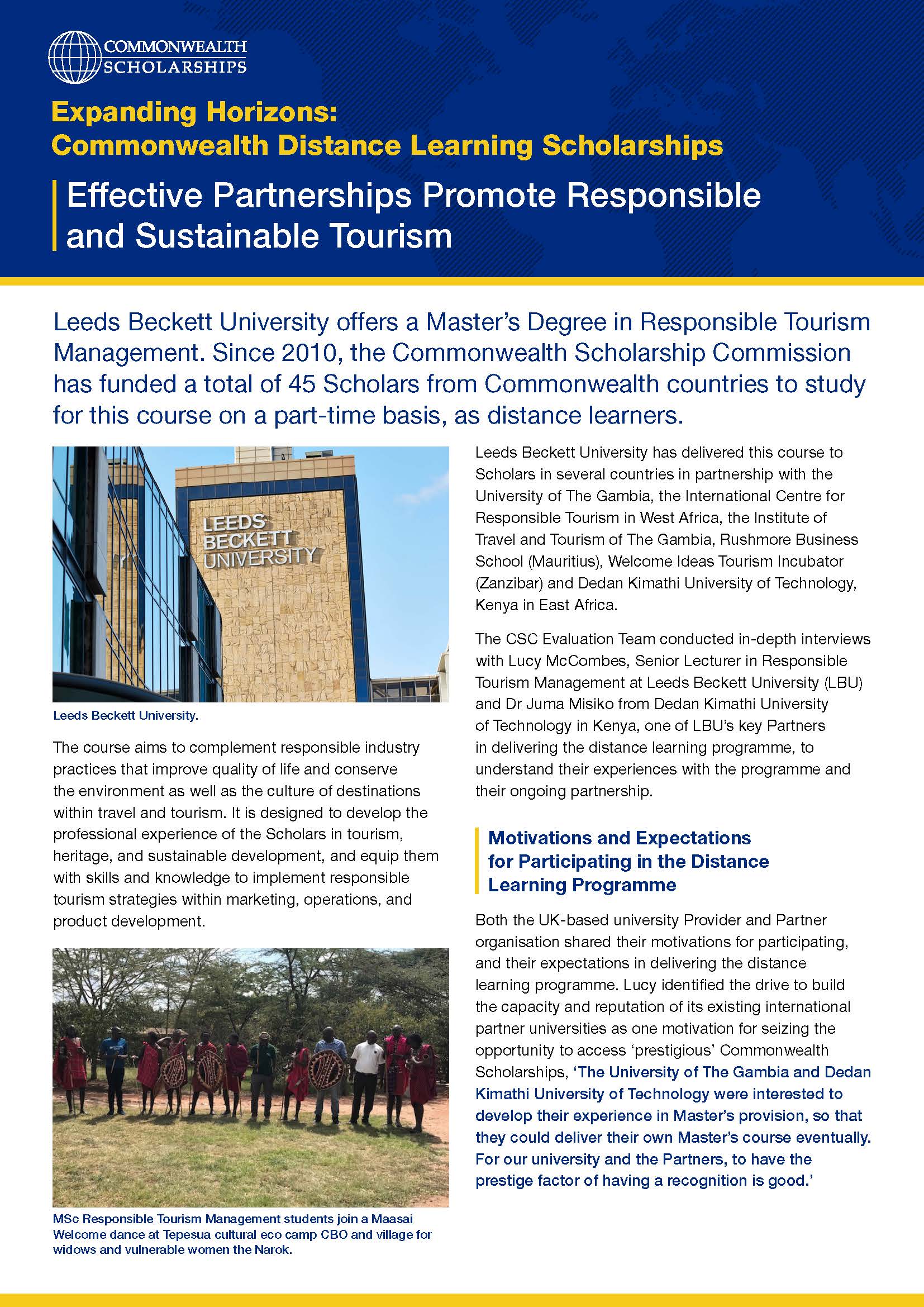 Effective Partnerships Promote Responsible and Sustainable Tourism Screenshot
