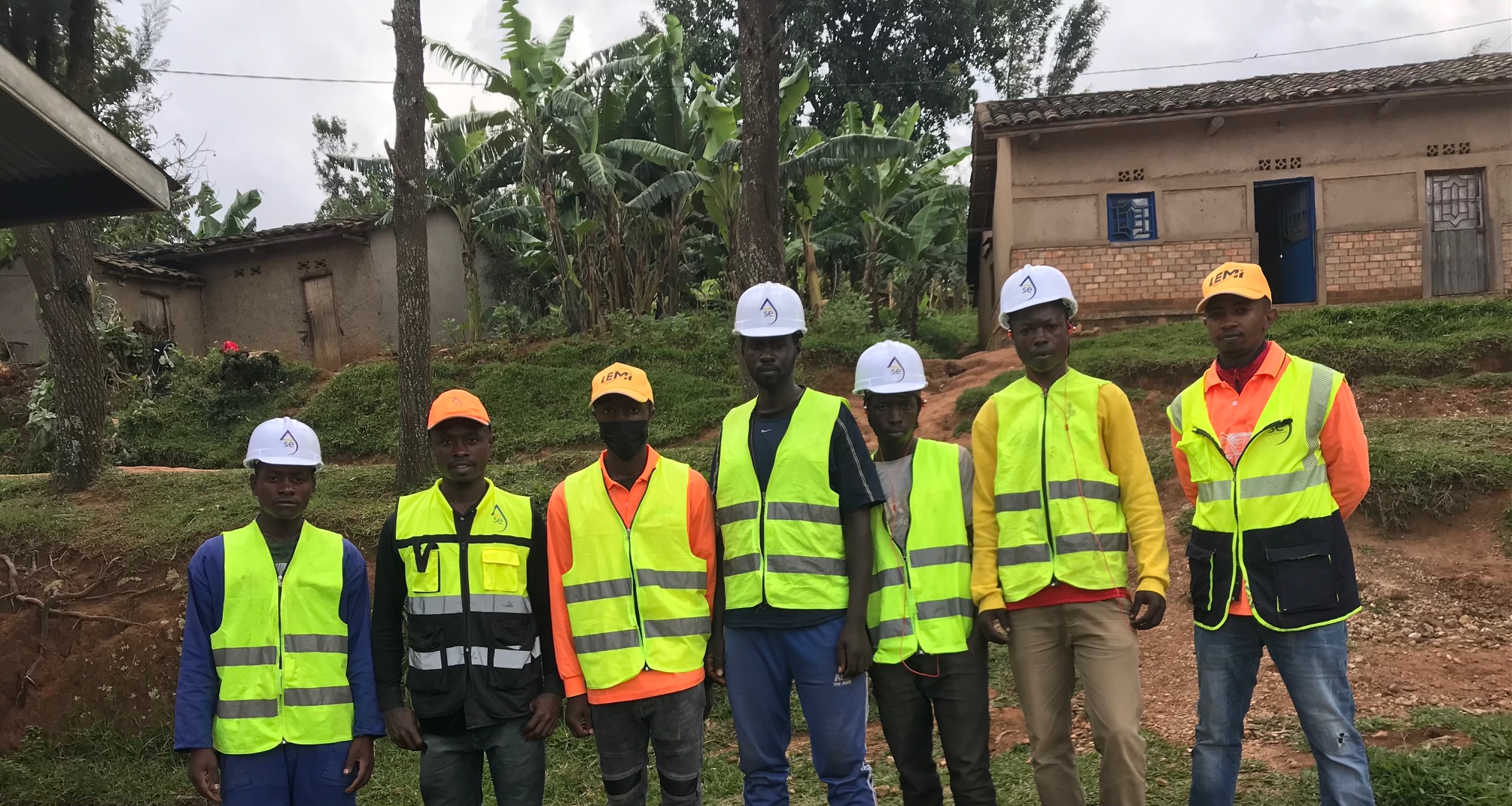 Faustin and his team of part-time technicians