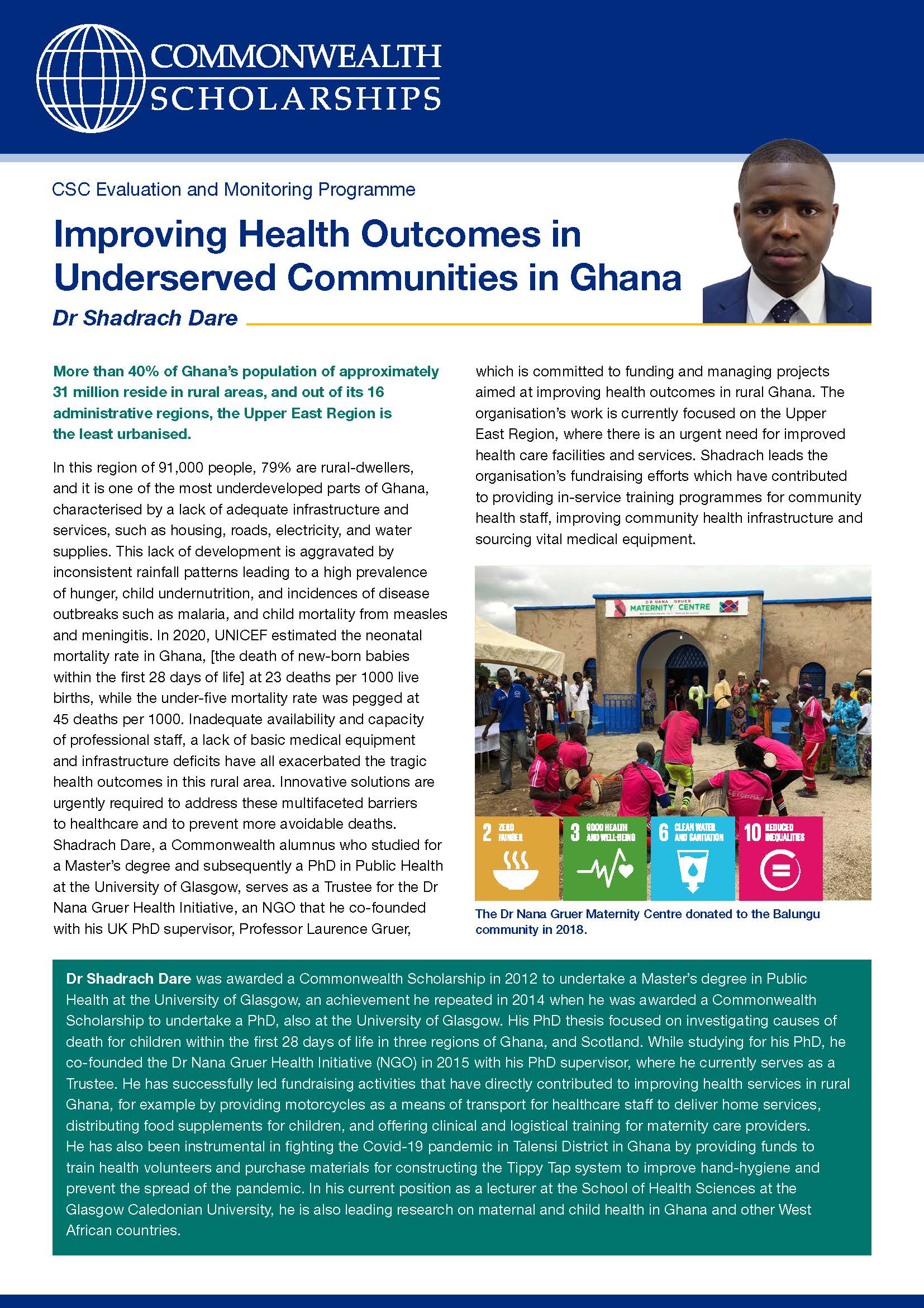 Improving Health Outcomes in Underserved Communities in Ghana Case Study