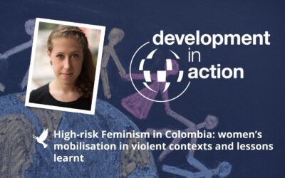 Headshot of Dr Julia Margaret Zulver with text: 'High-risk Feminism in Colombia: women’s mobilisation in violent contexts and lessons learnt'