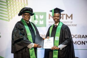 Babajide is awarded the Most Outstanding Start-up certificate award for leading the Wadi team to first place at the Technology, Entrepreneurship and Design (TED) Lab Start-up pitch competition at the Nigerian University of Technology and Management (NUTM) in 2022.