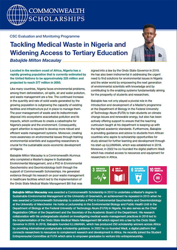 Case study tackling medical waste