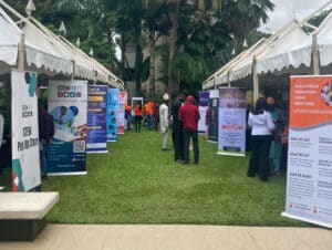 Exhibition stands at event business fair