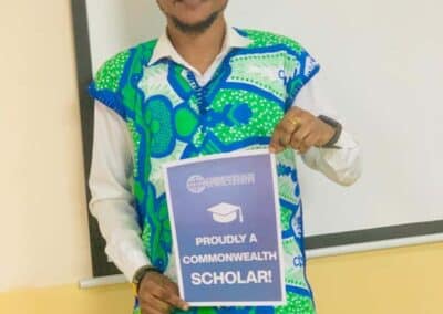 Abdul Wahid Bangura proudly a Commonwealth Scholar