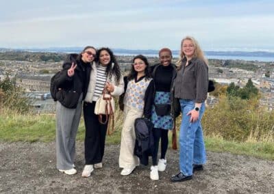 Nooreen Afza connecting with friends from around the world at the University of Stirling