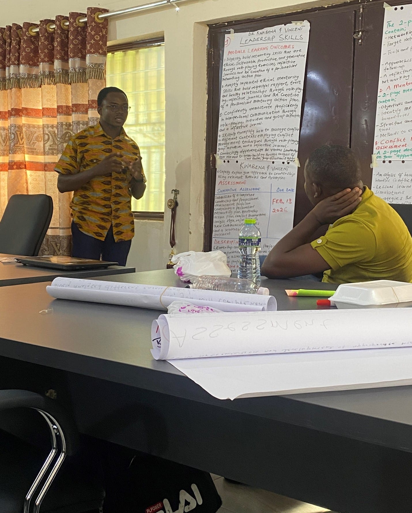 Photo of Vincent presenting