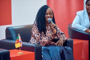 A female speaker shares their experiences