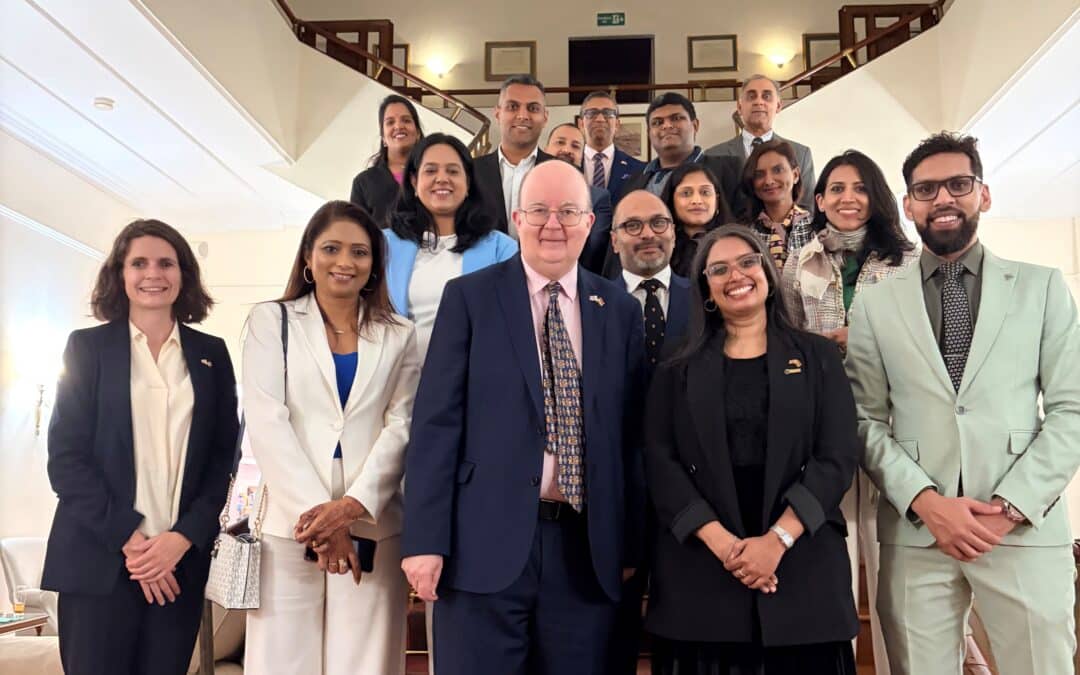 Formal group photo of attendees at the Mauritius Commonwealth Alumni event